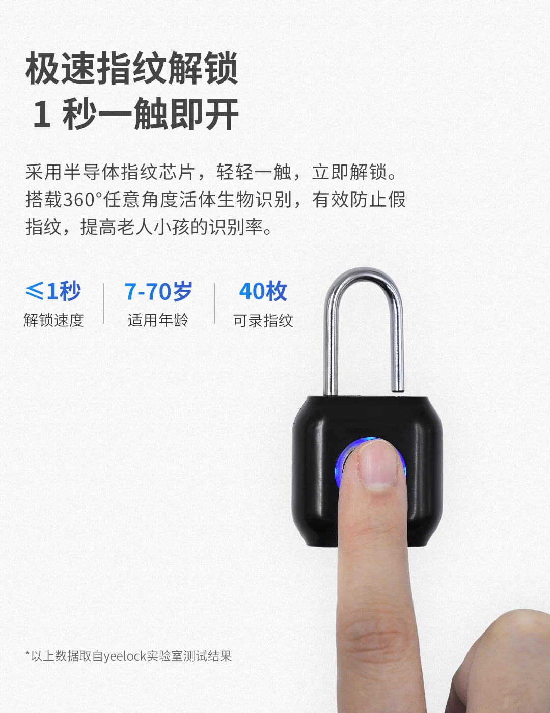 YEELOCK Fingerprint Lock Smart Padlock Thumbprint Door Padlocks Portable Anti-Theft Fingerprint Lock For Xiaomi Eco-System Brand