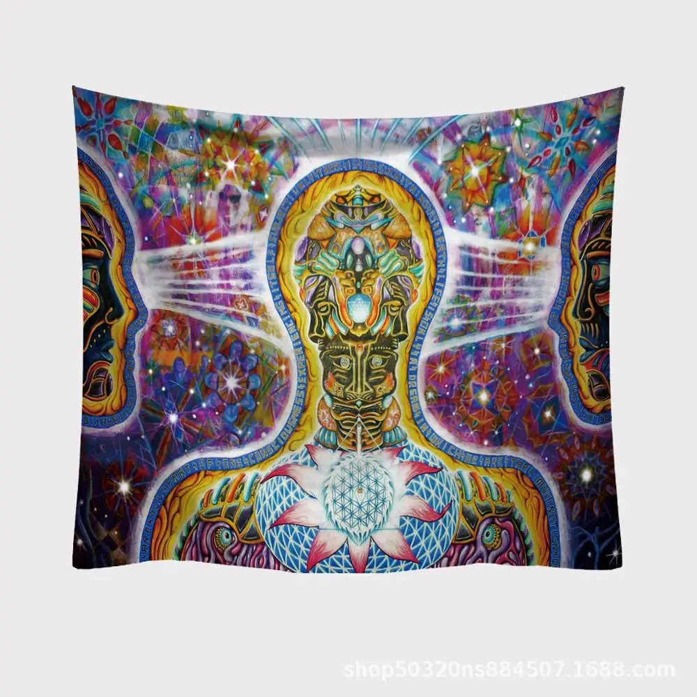 Сглаза угловая настенная ткань muurdoek гобелен trippy настенное искусство | Дом и сад