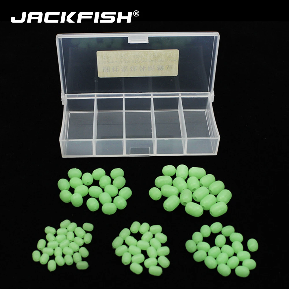 

JACKFISH 95 шт./лот светящиеся бусины, космические бобы, круглые плавающие шарики, стопорные светящиеся шарики, снасти для морской рыбалки, аксес...
