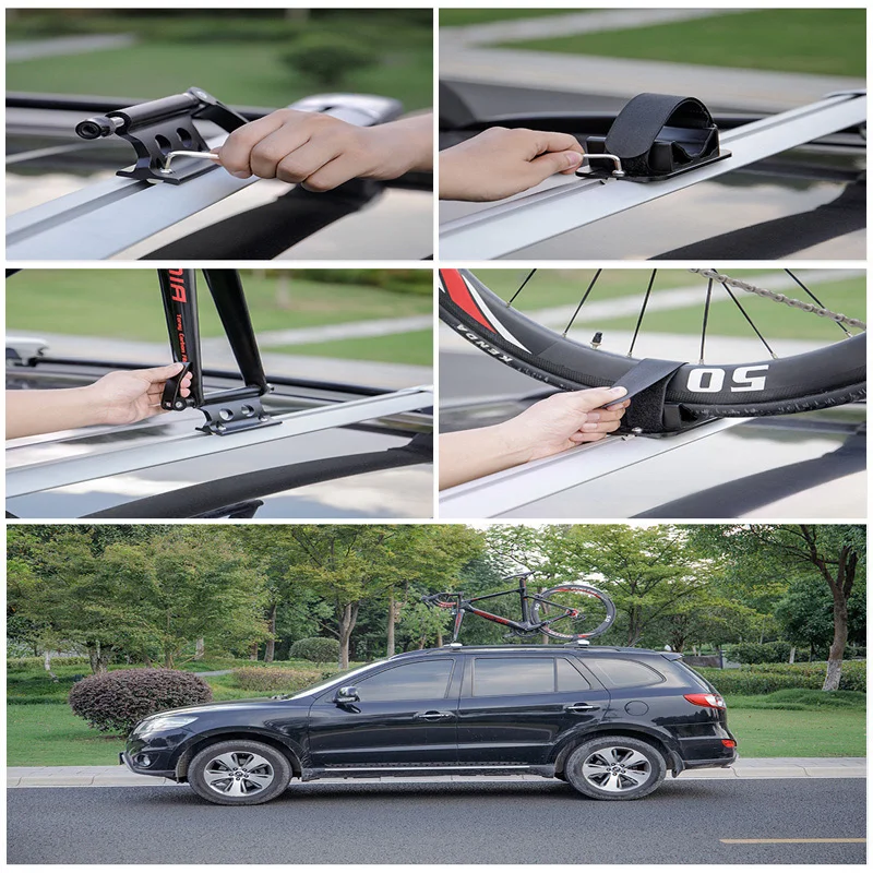 Toit de voiture vtt porte-vélos fourche à dégagement rapide Installation support montage serrure camion Cycle vélo mur crochet |