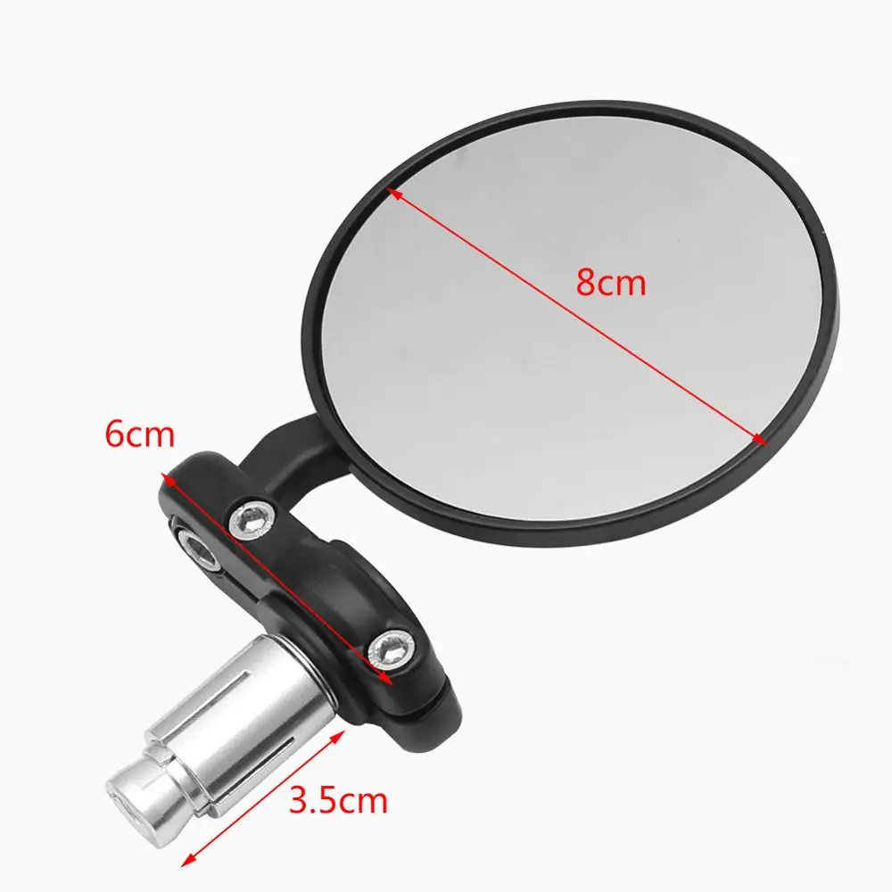 

22mm Universal Motorcycle Mirror Aluminum Black Handle Bar End Rearview Side Mirrors Motor Accessories