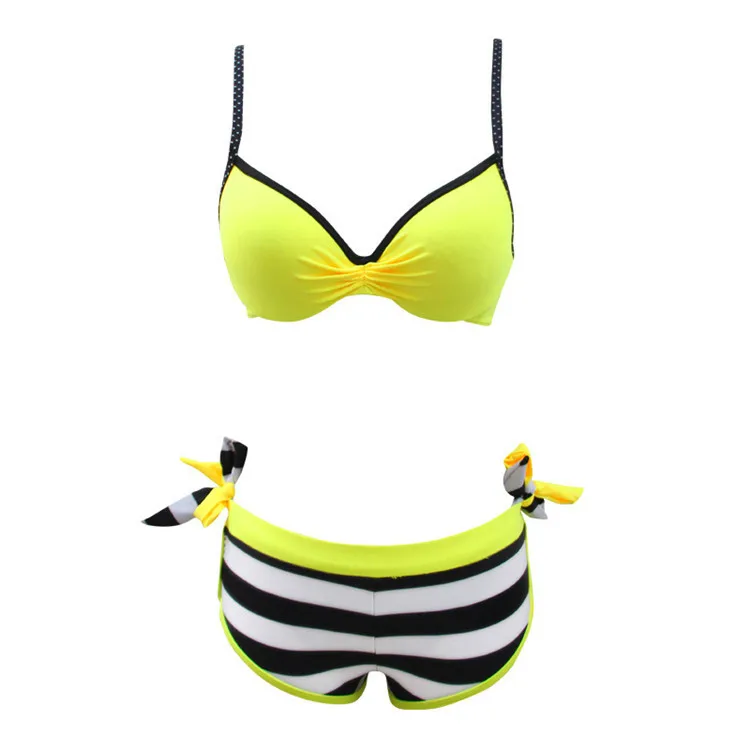 

2021 New Multi-Color Small Boxer Bikini Swimsuit Sexy Split Women's Swimsuit