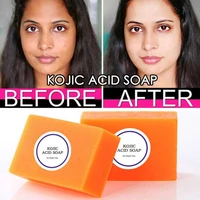 100g handmade kojic acid essential oil soap dark black skin whitening brighten face body deep cleansing mites removal moisturizi