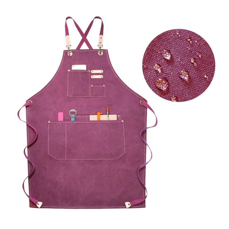 Водонепроницаемый и необрастающий холщовый фартук модный для барист молочного