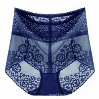 high waist belly lace panties ladies sexy and charming body shaping large size hips slimming cotton crotch summer thin section