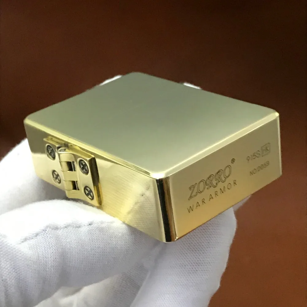 WZH 4 цвета пятисторонняя лазерная резьба Дракон и Феникс латунь 915 бронированный щит Керосин Зажигалка Тяжелая 230 г 5,7*4*1,7 см