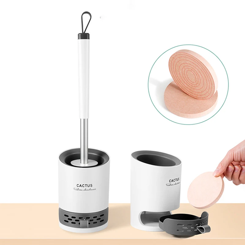 

Cleaning Brushes Silicone Toilet Brush Punch-free No dead Cleaning Tools For Home TPR Toilet Brush For Bathroom Accessories set