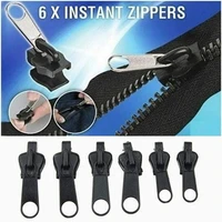 6pcs universal instant fix zipper 3 sizes repair kit replacement zip sliding teeth rescue new design zipper sewing zipper for se