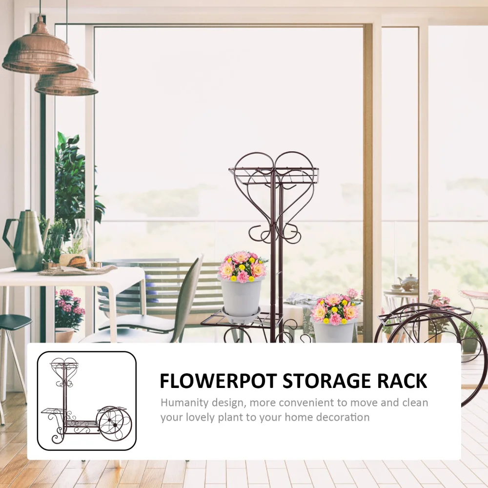 

1PC Iron Art Flowerpot Stand Decorative Multilayer Plant Pot Shelf Display Rack