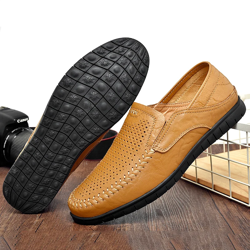 Туфли OZERSK мужские из натуральной кожи классические мокасины обувь на плоской