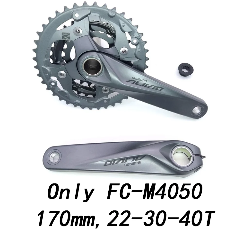 Only FC-M4050 Crank Alivio M4050 T4060 велосипед шатун 22-30-40T 22-32-44T 170 мм 3*9 27 40t 44t скорость HollowTech велосипед шатун бензопила с BB52 - Цвет: Only FC-M4050 Crank