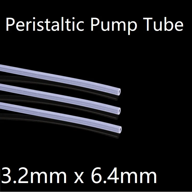 

Peristaltic Pump Tube ID 3.2mm x 6.4mm OD Soft Silicone Hose Wall 1.6mm Flexible Drink Water Connect Pipe Nontoxic Transparent