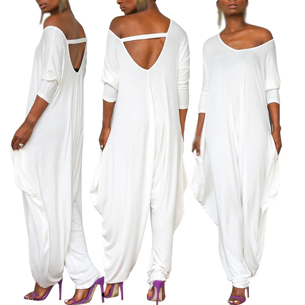 Женские комбинезоны повседневные летние свободные сексуальный комбинезон с