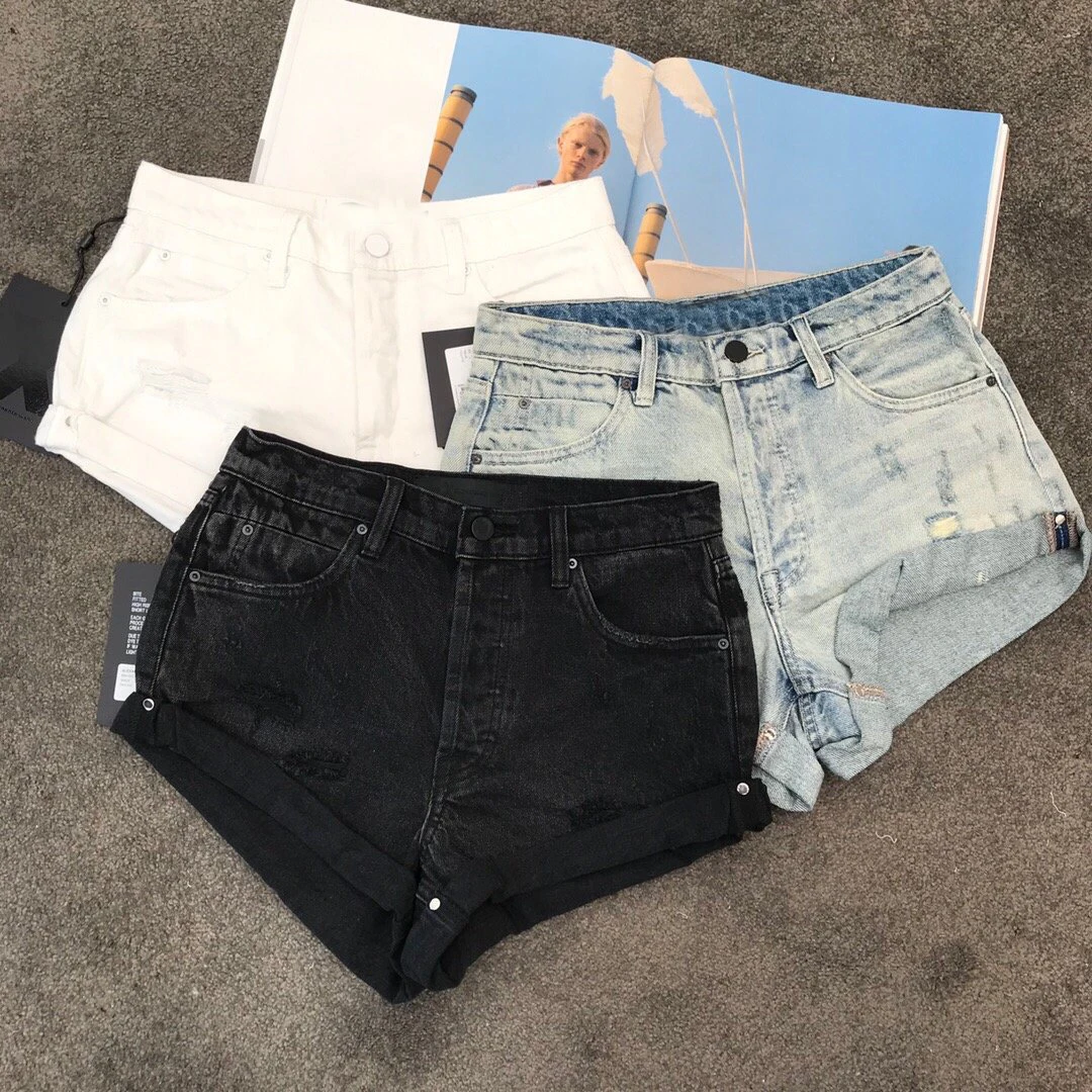 casual 2021 summer women high quality denim shorts female short pants trouse 3 color ddxgz2 5.12