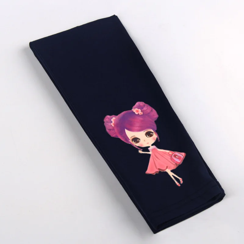 Леггинсы для девочек с мультяшным принтом разноцветные Хлопковые Штаны отдыха