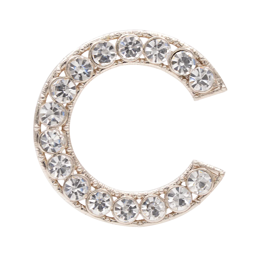 Youngtulin креативная буква C Форма Броши блестящие стразы брошь унисекс булавка модный подарок для друзей простой стиль Броши