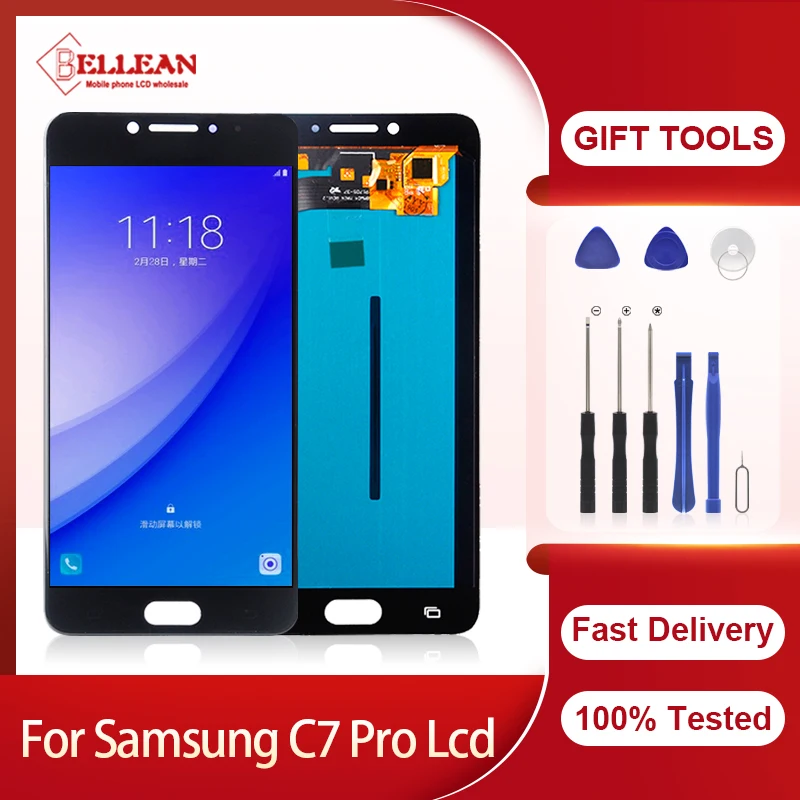 5 7 дюймовый OLED C7010 дисплей Catteny для Samsung Galaxy C7 Pro ЖК-дисплей с сенсорной панелью