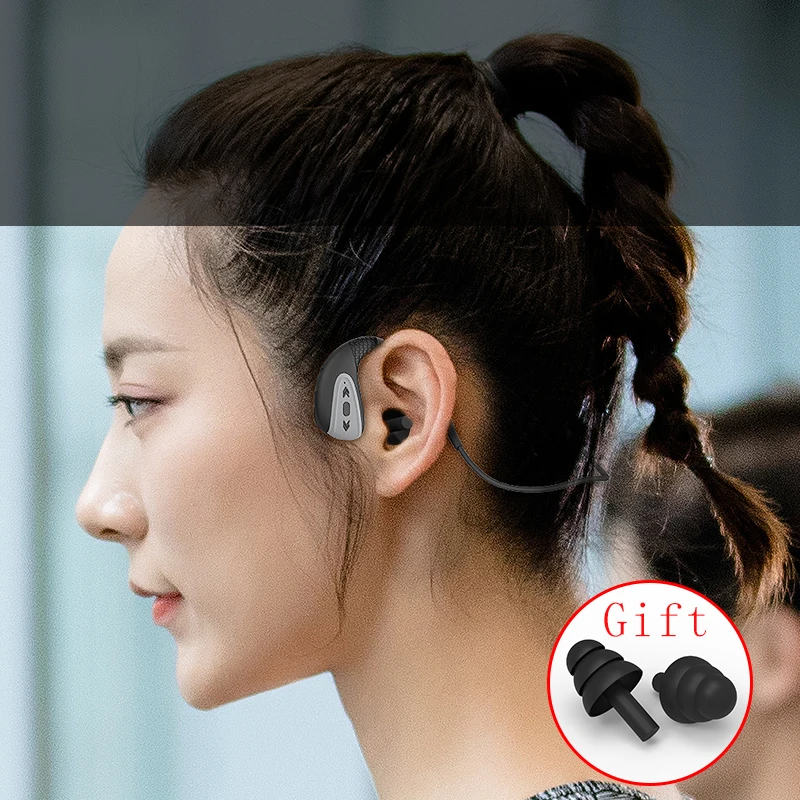 Q1 Bone Conduction Headphone Built-in Memory 8G IPX8 Waterproof MP3 Music Player Swimming Diving Earphone 15 Days Standby | Электроника