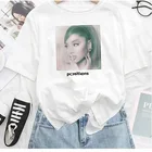 Футболка женская с 7 кольцами и надписью Thank U, модная рубашка в стиле Харадзюку Next в стиле 90-х, топ с коротким рукавом в стиле хип-хоп, Ariana Grande