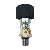 acecare high quality common valve with gauge m18x1 5 30mpa 4500psi for high pressure carbon fiber gas cylinder bottle head valve