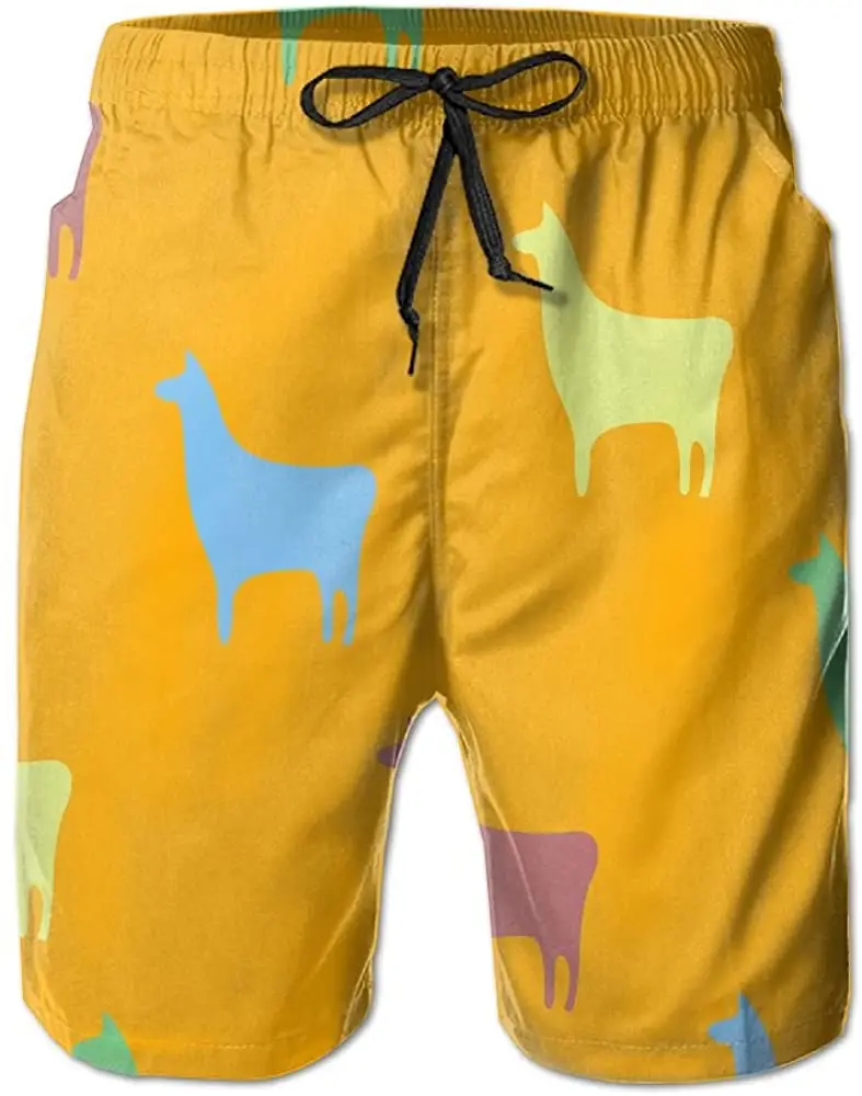 

Board Shorts Llama Men's Quick Dry Swim Trunks Beach Shorts
