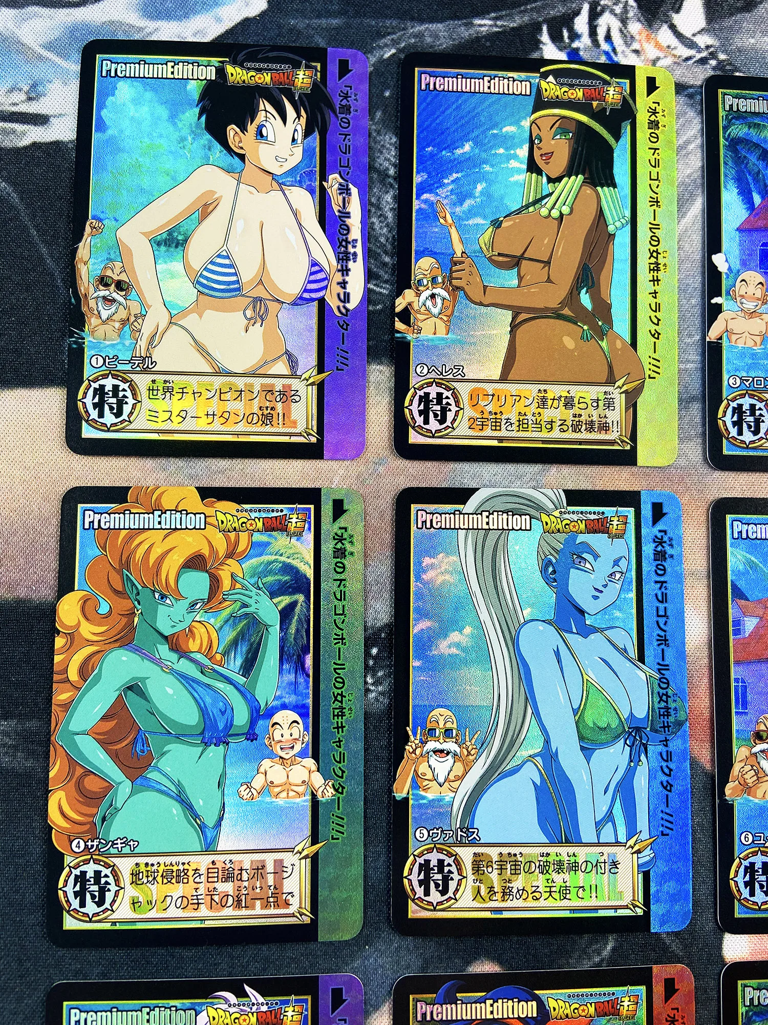 9Pcs Anime Dragon Ball Game Card ChiChi Android 18 Kuririn Son Goku Master Roshi Out of print Flash Collection Toys Gift - купить по