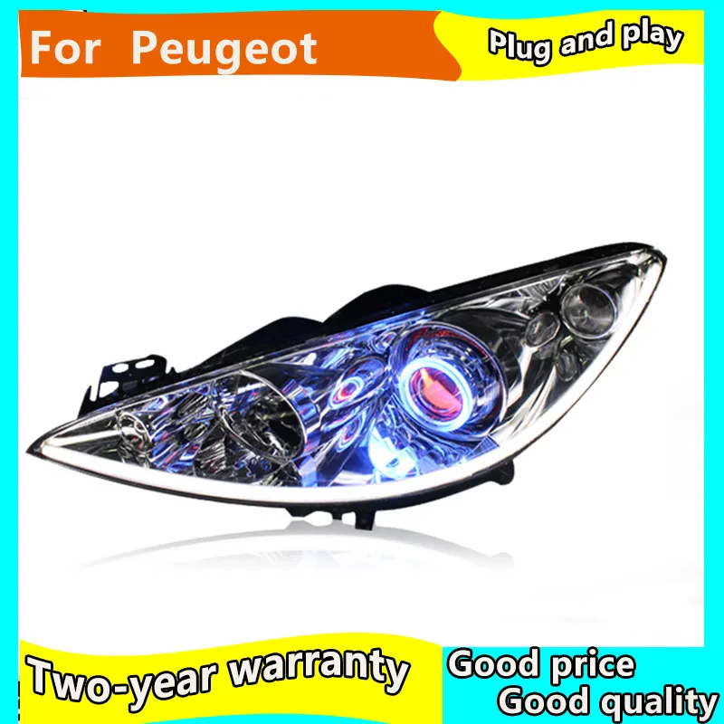 Автомобильный Стайлинг светодиодный головной светильник для Peugeot 408 s фара
