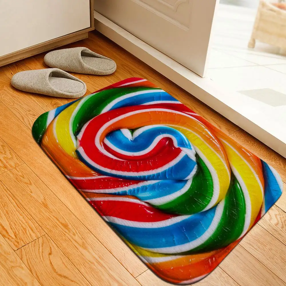 3D шоколадный десерт коврик для ванной прикроватный супер мягкий Кристальный