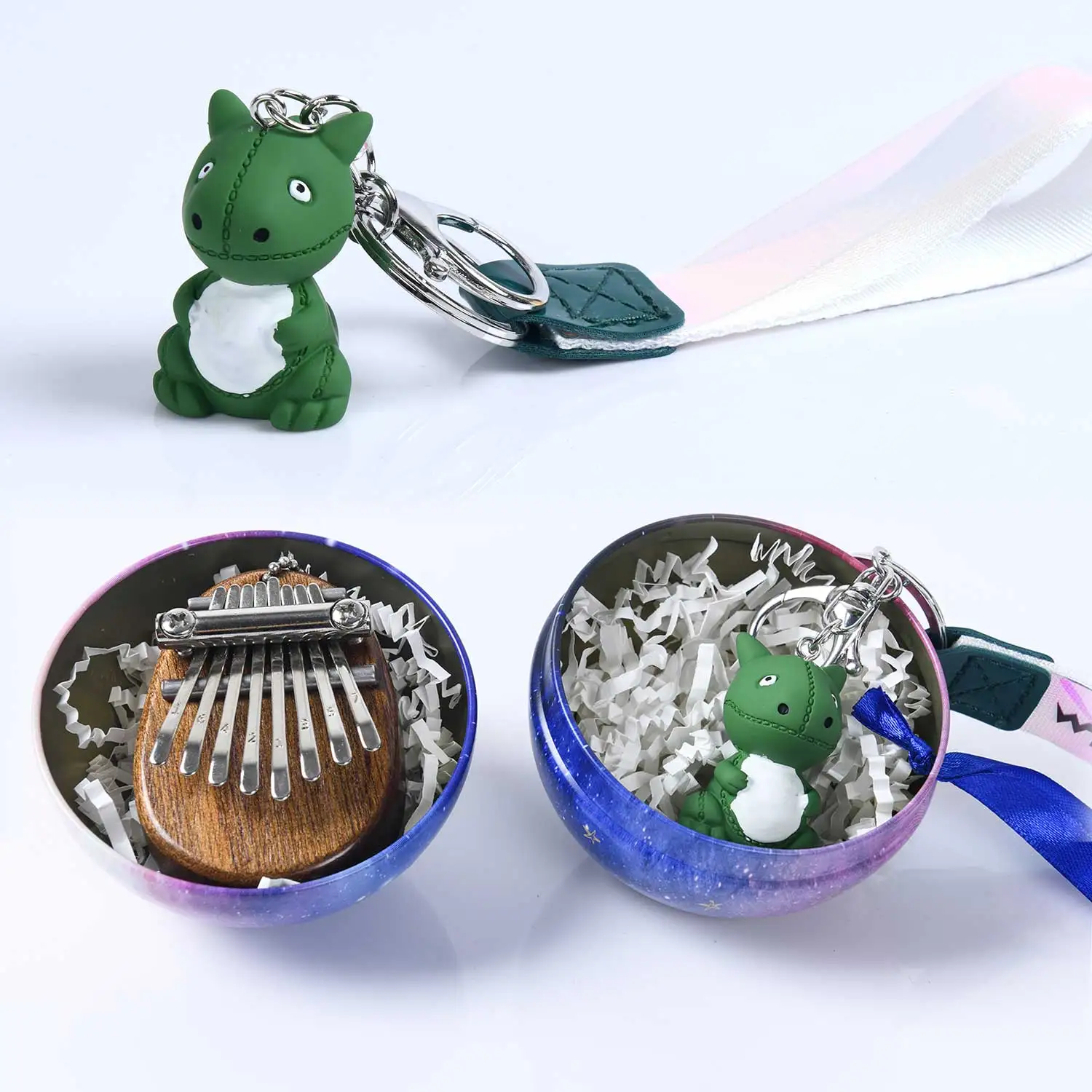 Брелок для ключей с маленьким пальцем пианино карлимба украшение в виде шара