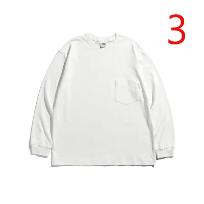 

Tide brand 2019 autumn and winter new men's Korean fashion trend solid color T-shirt