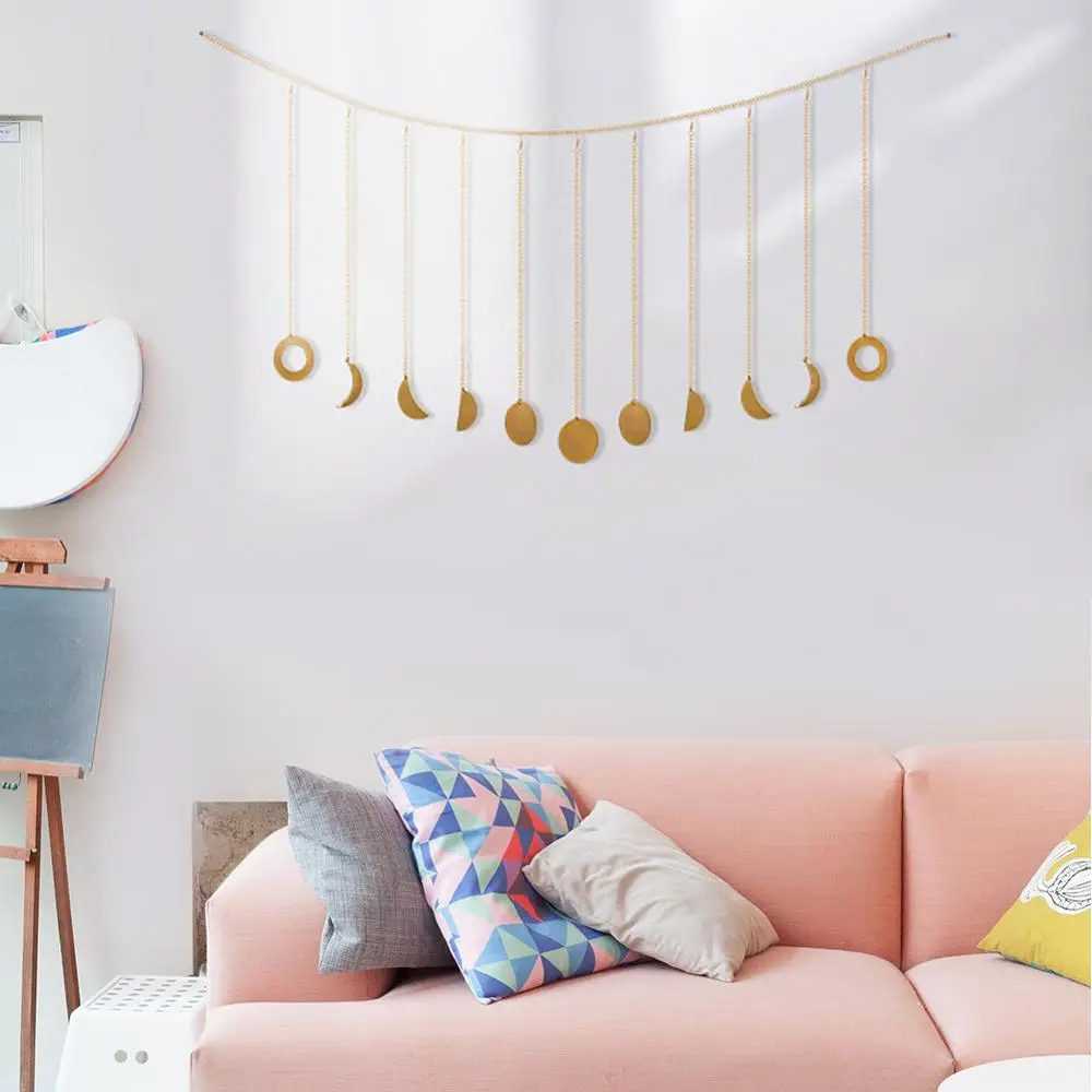 Декоративная гирлянда Луна в стиле бохо настенное украшение с цепочками декор