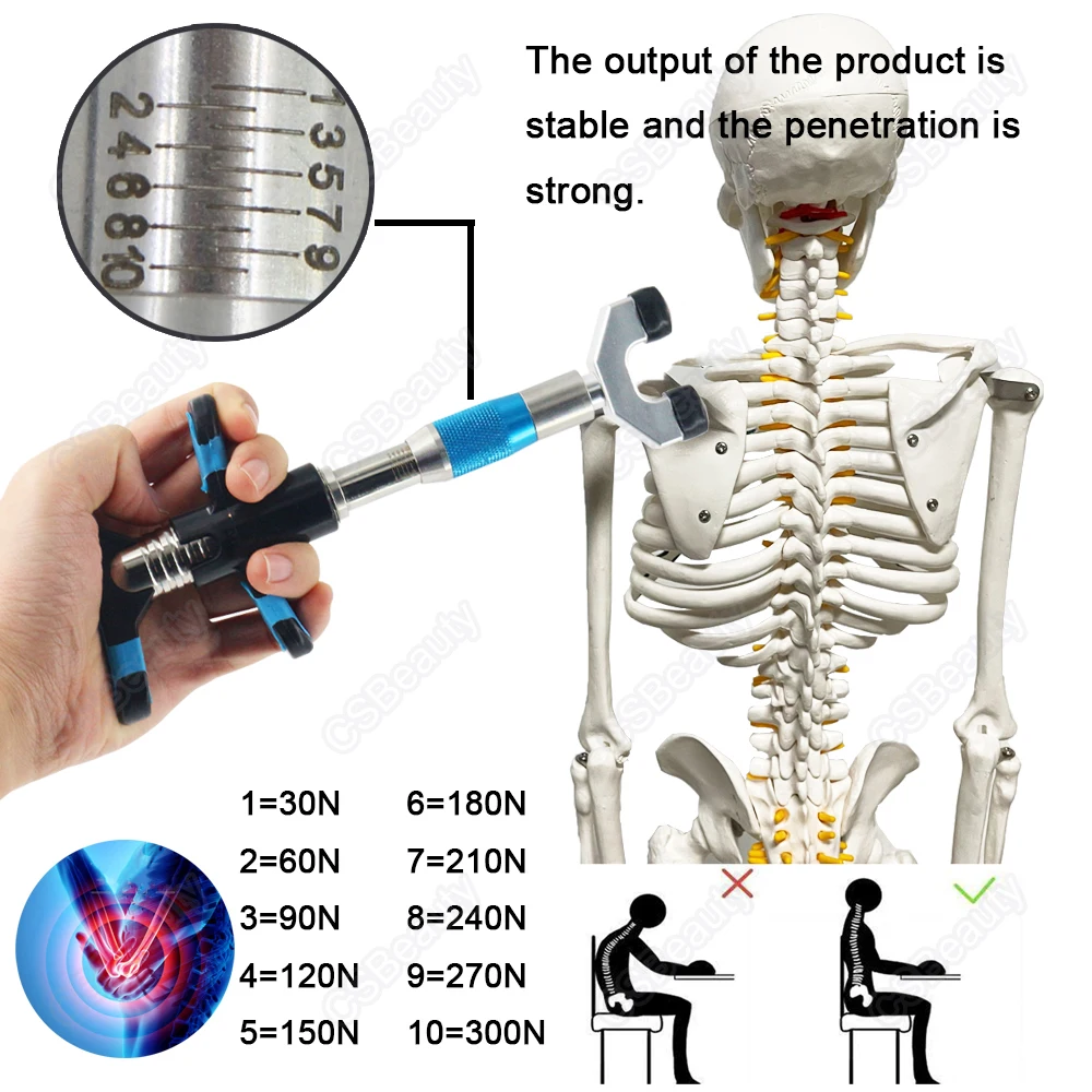Инструмент для регулировки интенсивности позвоночника 300N хиропрактика