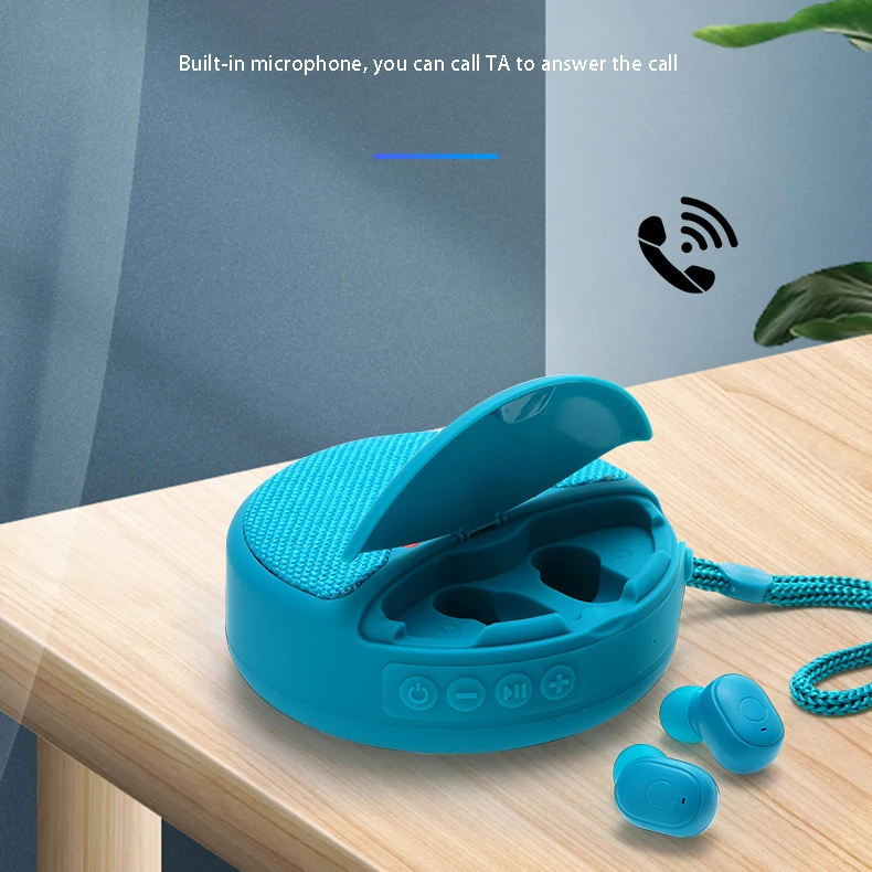 Миниатюрные Bluetooth-колонки беспроводные наушники 2 в 1 TWS наушники-вкладыши с
