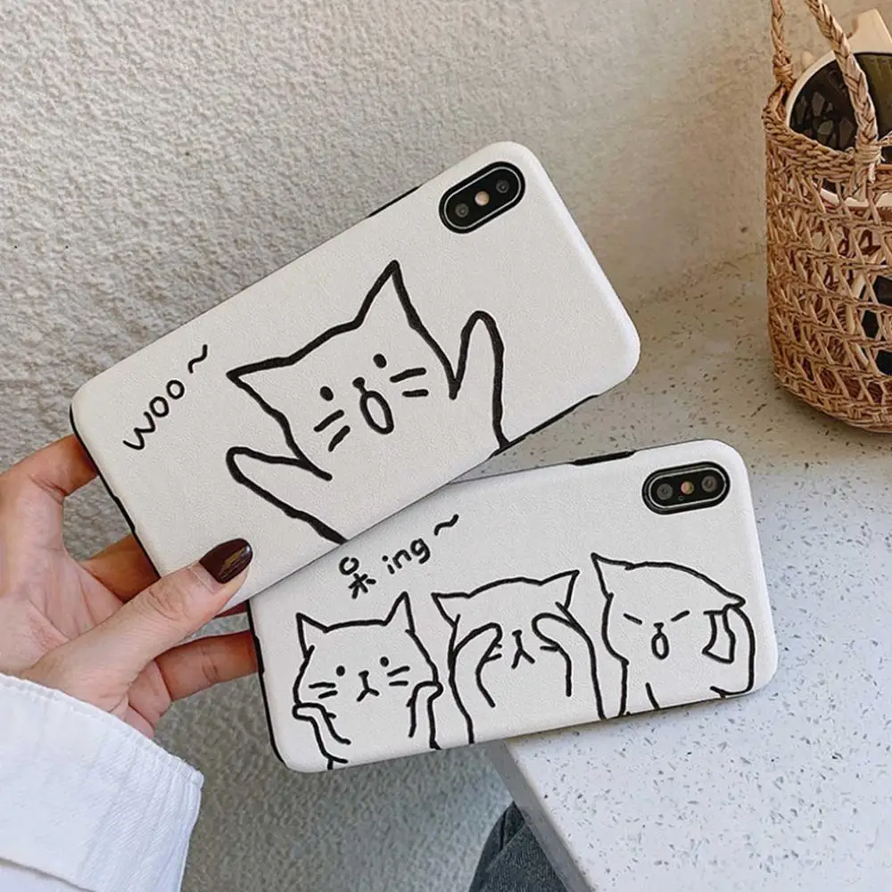 Милый однотонный мультяшный чехол для телефона iphone 6 6S plus 7 8 xr xs max oppo r9 r9s r11 r11s vivo x9s