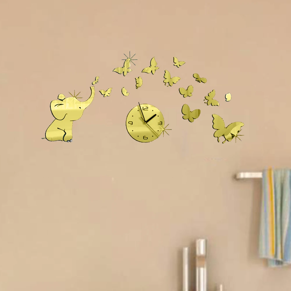 

Modern Art Removable Mirror DIY Decal Vinyl 3D Acrylic Wall Sticker Home Decor