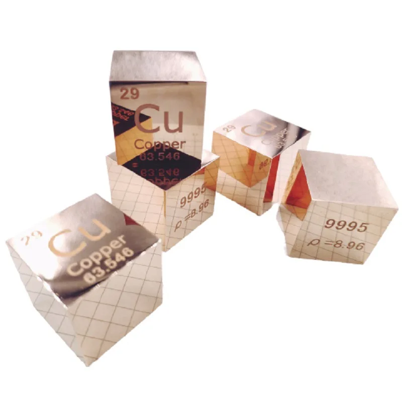 99.95% высокочистый зеркальный Полированный Медный элемент кубик 25 4 мм