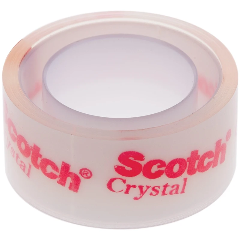 Клейкая лента 19 мм*7 5 м Scotch Cristal прозрачная мини-диспенсер блистер | Канцтовары для