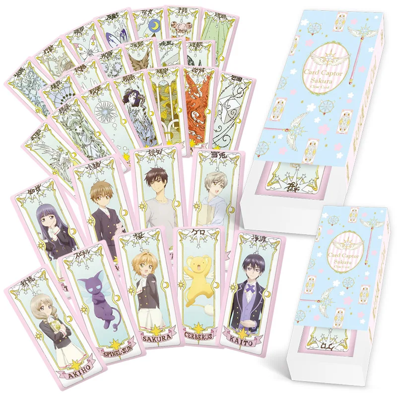 

1 Set Anime Cardcaptor Clow Card cosplay prop SAKURA Card captor Sakura Cards Tarot Gift kawaii Wands Girls Boys Treasure Chest#