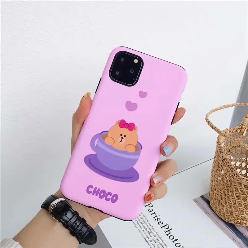 Милый чехол с мультяшным медведем, Кроликом, уткой для iphone 7, 8, 6, 6s PLUS, мягкий силиконовый чехол, задняя крышка для iphone X, XS, MAX, XR, 11 pro, max, Новинка - Цвет: 4