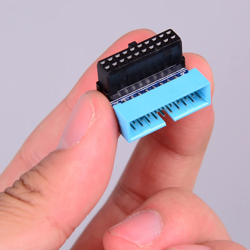 1 шт. USB3.0 19P 20P Мужской Разъем 90 градусов материнская плата шасси переднего сиденья