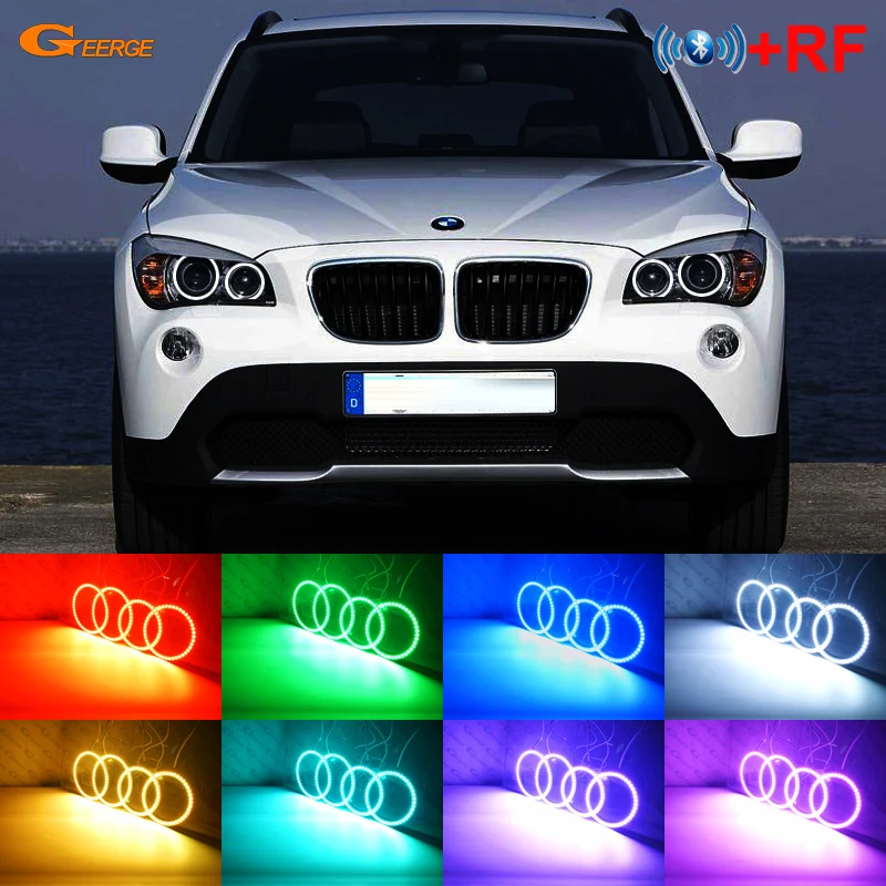 Для BMW X1 E84 2009 2010 2011 2012 2013 2014 2015 RF remote Bluetooth APP многоцветный RGB led Ангельские Глазки DRL