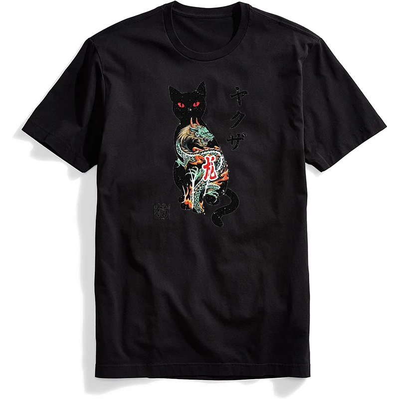 

CatJapanesePrintedFunnyMen/WomenTshirtAnimeShirtOversizedClothesO-NeckFunnyTShirtsforMenTopsTees2020