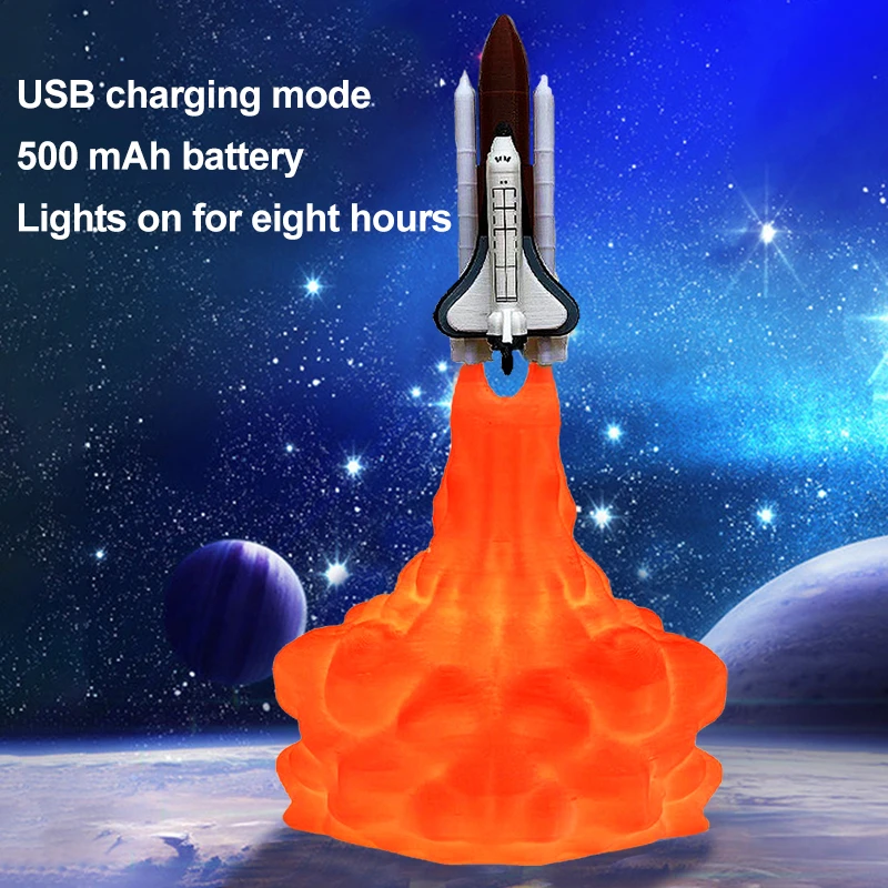 DIY реактивный Запуск печати огня дышащий Дракон ночные светильники 3D печать