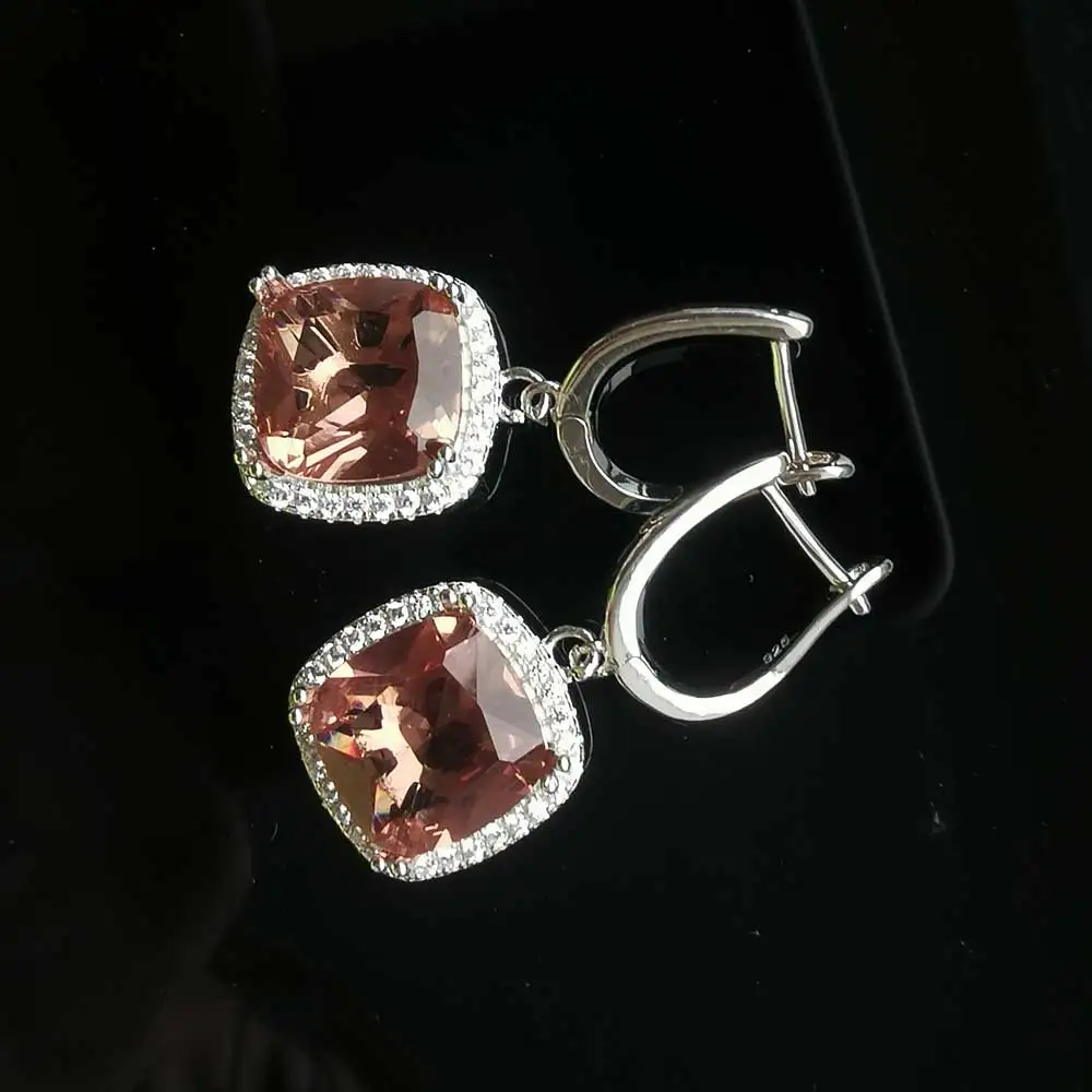 FFGems Big Stone Square 10mm Zultanite Earring 925 Silver Sterling Diaspore Color Change Fine Jewelry For Women Party Gift | Украшения и