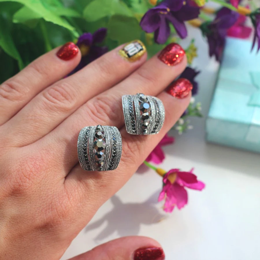 Женские винтажные серьги гвоздики с кристаллами|Серьги-гвоздики| |