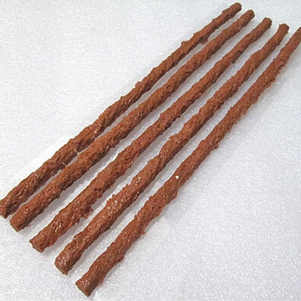 

5 sets of Motorcycle Car Tubeless Tire Puncture Repair Strips Sealer (Brown)