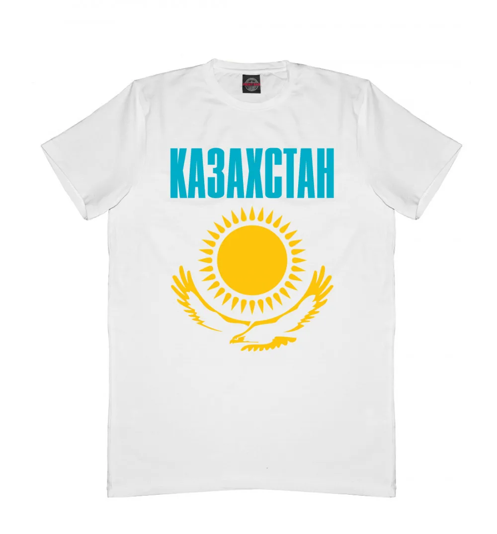 Хлопковая футболка Казахстан | Мужская одежда