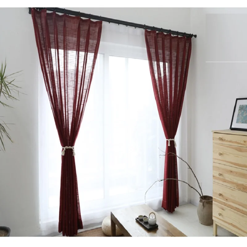 window curtains Japanese cotton linen curtain yarn curtains for bedroom living room curtains for study curtain living room set plan curtain yarn eyelet curtains