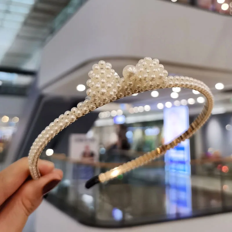 

1pcs Korean Luxury Pearl Flower Headband Hair Accessories For Girls Women Cute Hair Bows Headbands Hair Hoops Fashion Head Band