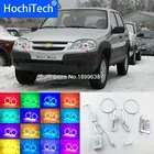 Супер яркий 7 цветов RGB комплект светодиодов глаза ангела с пультом дистанционного управления автомобильный Стайлинг для Chevrolet chevy Niva 2009 - 2013